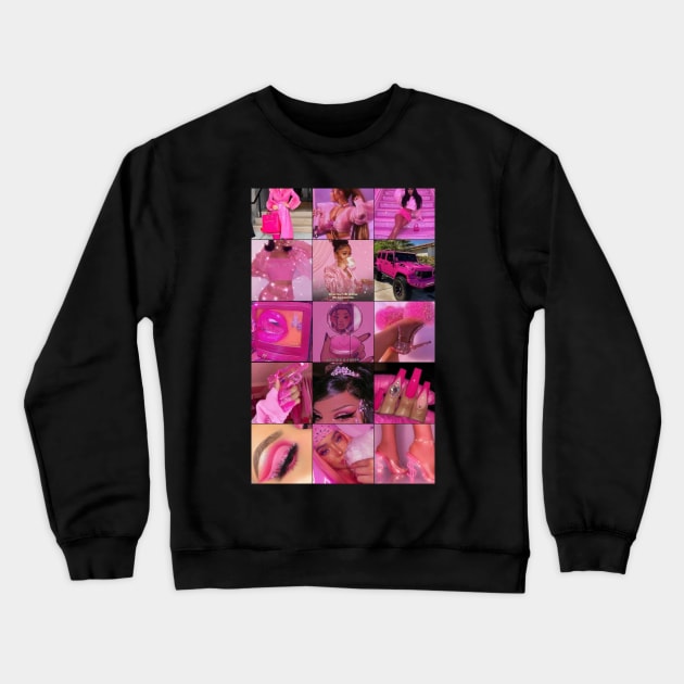 pink baddie aesthetic Crewneck Sweatshirt by PrettyPlush